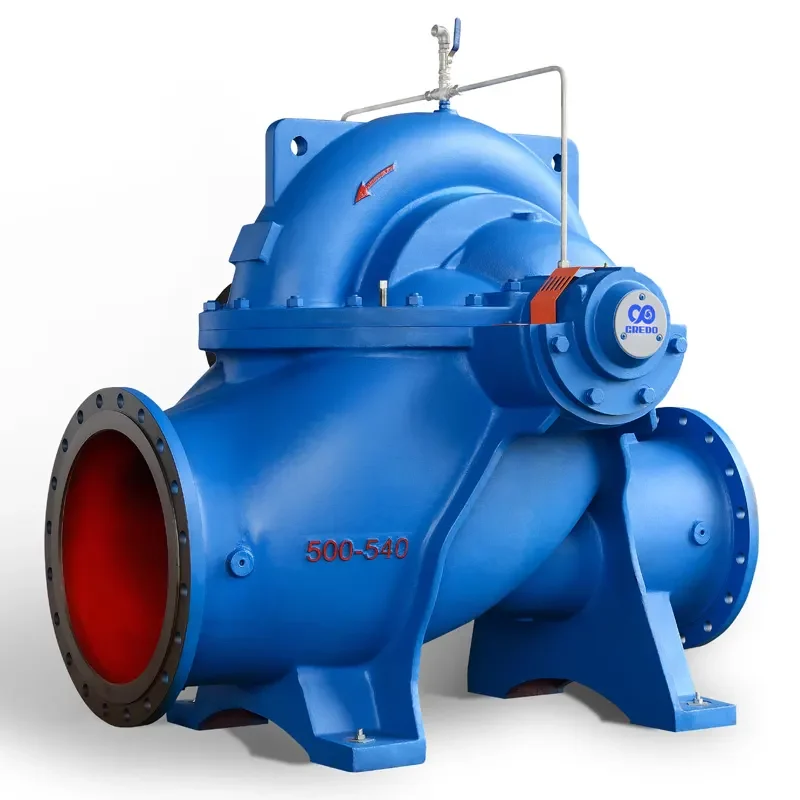 Credo split-case double-suction pump with casing cover and bearing assembly