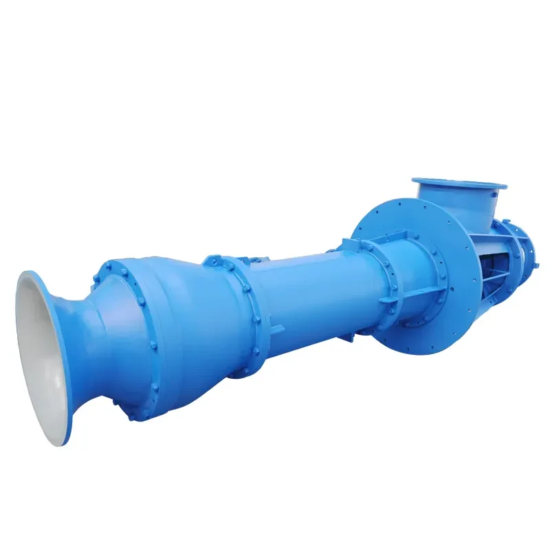 Credo mixed-flow pump assembly with suction bell and impeller chamber