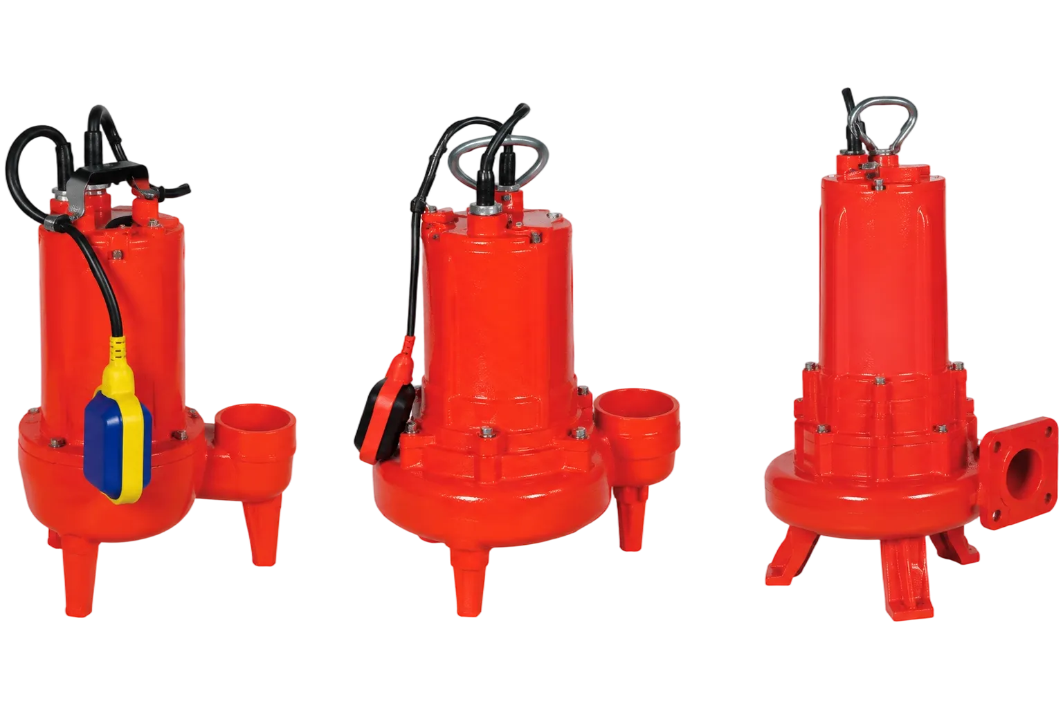 Three complete WQ sewage submersible pumps in the current Fengqiu Crane catalogue