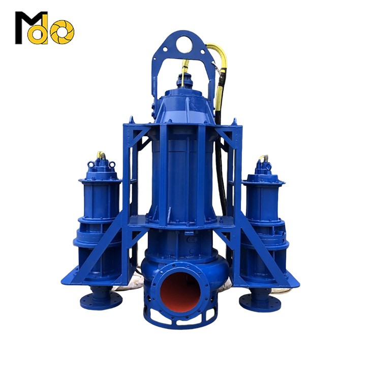 Complete submersible dredging assembly with side equipment shown by Modo