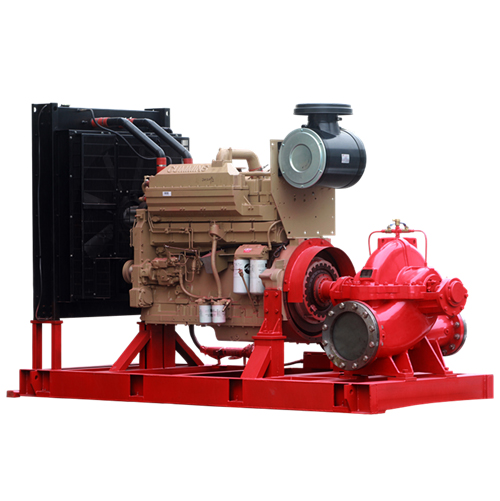 Whole official NEP diesel-driven horizontal fire pump package photograph