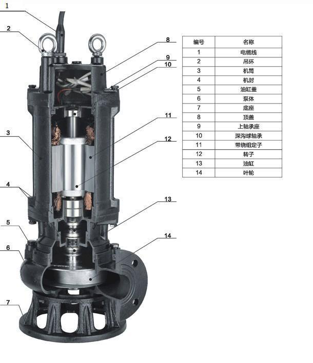 Jiangsu Peiyuan Pump Manufacturing Co., Ltd. 100WQ50-10-3 — manufacturer product photograph