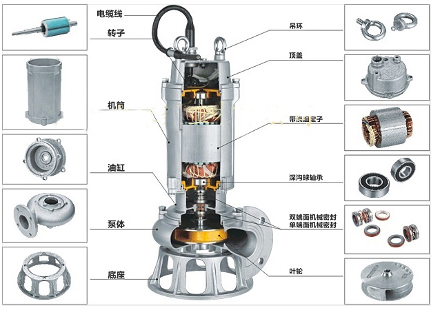 Jiangsu Peiyuan Pump Manufacturing Co., Ltd. 50WQP10-10-0.75 — manufacturer product photograph