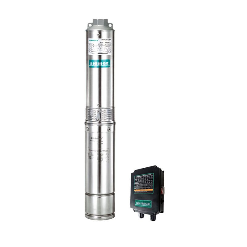 Shimge 4SPm-K1 deep-well pump and control box, official catalogue image